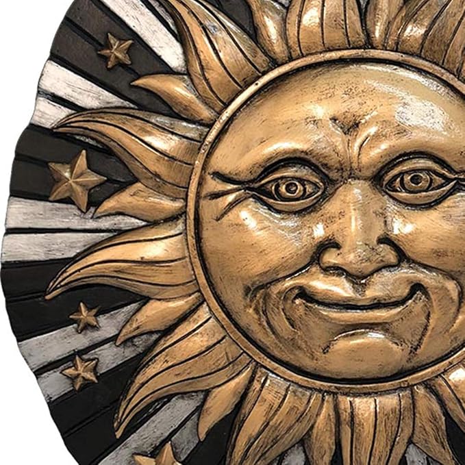 Spoontiques - Garden Décor -Sunface Stepping Stone - Decorative Stone for Garden