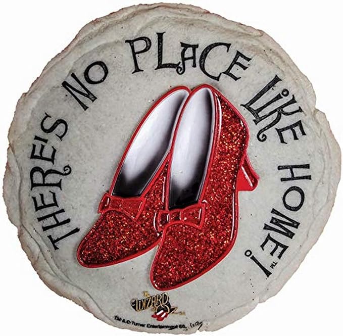 Spoontiques Ruby Slippers Stepping Stone - Wizard of Oz Decorative Garden Stone for Yard, Patio, Garden or Walkway - Outdoor or Indoor Home Decor
