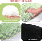 Cat Bed Hooded Plush Nest with Self-Warming Cozy Cave, Calming Anti-Anxiety Pet Bed for Indoor Cats & Small Dogs, Removable Washable Cover & Waterproof Bottom - Green