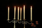 GenSwin Flameless Flickering Taper Candles with 2 Remote Controls and Timer, Real Wax 3D Wick Light Window Candles Battery Operated Pack of 8, Christmas Home Wedding Decor(Ivory, 0.78 X 9.64 Inch)