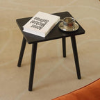 AWASEN Side Table, Small Black End Table for Living Room Bedroom Office Small Spaces, Modern Accent Side Table Nightstand with Solid Wood, Easy Assembly, (Black)