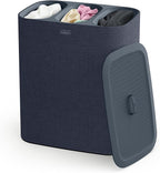Joseph Joseph Tota Trio 90 liter/23.8 gallon Laundry Hamper Separation Basket with lid, 3 Removable Washing Bags with Handles- Black
