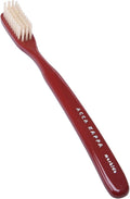 Acca Kappa Vintage Red Toothbrush Pure White Bristles Retro-Style Ergonomic Handle