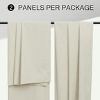 100 Inch Length Custom Summer Curtains for Windows Living Room Viral Back Tab Pleated Extreme Blackout Curtain Linen Designer Drapes for Sliding Glass Doors Patio 52 Wide x 100 Long Tall 2 Panel Beige