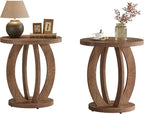 Tribesigns Round Side Table with Storage