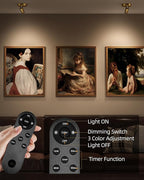 EZVALO LED Spotlight Indoor, 5500mAh Rechargeable Battery Uplighting Indoor, Wireless Mini Art Accent Spot Lights with Remote, for Plants Display Painting Dartboard Artwork Portrait Closet(4Pack-Gold)