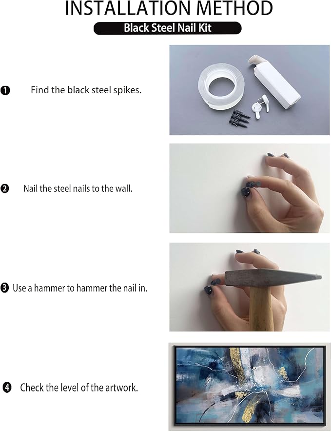 DUNHUANG ART Nordic Luxury Abstract Gold Canvas Wall Art - Modern Graffiti Design for Living Room, Bedroom, Office - Framed, Ready to Hang 24"x48"