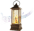 House & Garden Decoration,Christmas Lantern with 8 Pieces of Music,Sparkling Crystal Keep Circling Around The Snowman Families Music Box as a (Santa Claus)