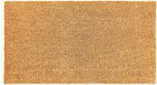 KANKUN Coco Coir Door Mat with Heavy Duty Backing, Welcome Doormat (17" x 30"), Doormat Entrance (Plain - Natural)