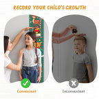 Personalized Name Growth Chart Wall Decor for Kids – Canvas Removable Height Chart Measuring Ruler 59" x 7.9" （Christmas Deer）