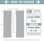 ChrisDowa Blackout Curtains 70 inches Wide for Bedroom - 2 Panels Set Extra Wide Grommet Thermal Insulated Room Darkening Curtains for Living Room (Biscotti Beige, 70 x 63 Inch)