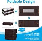 Budding Joy 6 Pack 90L Under bed Storage Containers Organizer Large Capacity Underbed Clothes Storage Bins Organization and Storage Bedroom Foldable Storage Bags with Clear Window Brown