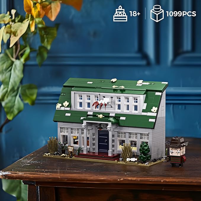 Halloween Nightmare Building House Set on Elm Street, Horror Movie Figure & Haunted House Building Blocks Toy, Compatible with Lego Gifts for Friends and Fans 18+ (1099 Pieces)