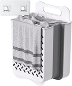 Plastic Foldable Laundry Basket with Handle, 42L Wall Mounted Laundry Hamper Freestanding Dirty Clothes Hamper, Collapsible Laundry Baskets Pop Up Hamper Storage Container for Snacks Dolls