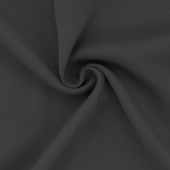 Easy-Going Blackout Curtains for Bedroom, Solid Thermal Insulated Grommet and Noise Reduction Window Drapes, Room Darkening Curtains for Living Room, 2 Panels (52x63 in,Dark Gray)