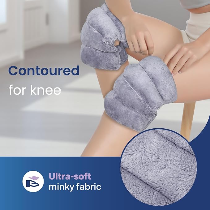 REVIX Microwave Heating Pad for Knee Support, Heated Knee Wrap with Moist Heat for Stiffness, Elbow & Joint, Microwavable Hot or Cold Compress for Women & Men