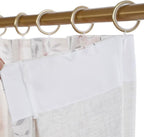 Pink Floral Pinch Pleated Linen Curtains - 2 Panels of Privacy Light-Filtering Printed Curtains Suitable for Dining Rooms and Farmhouses.40 Inches Wide by 96 Inches Long
