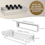 XL-31.5" Wall Mounted Clothes Drying Rack, 130 LBS Large Capacity Rustproof Retractable Clothes Rack, Collapsible Drying Rack Easy to Install with 7 Drying Rods, Space Saving for Laundry-White