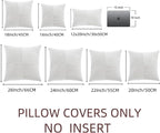 Fancy Homi 2 Packs Pure White Decorative Throw Pillow Covers 20x20 Inch for Living Room Couch Bed Sofa, Rustic Farmhouse Boho Home Decor, Soft Corss Corduroy Patchwork Accent Cushion Case 50x50 cm