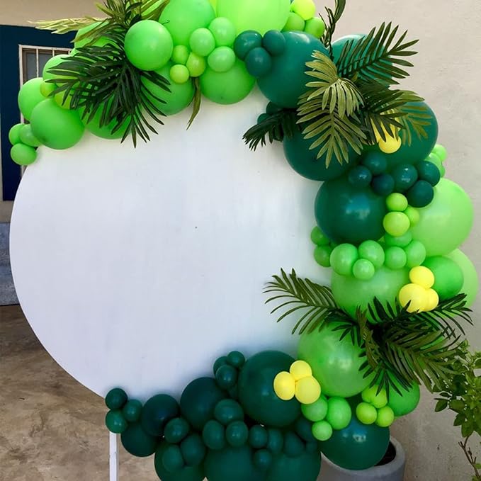 130pcs Green Balloons Different Sizes 18" 12" 10" 5" Party Latex Balloons for Birthday Dinosaur Baby Shower St. Patrick's Day Summer Jungle Forest Safari Party Decorations