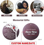 ASTARIN 36" Large Deep Tone Personalized Name Sympathy Wind Chimes, Cardinal Memorial Wind Chime for Loss of Mother Father Loved One, Bereavement Condolence Gifts Decor Outdoor Patio Garden