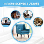 HUIMO Button-Tufted Accent Chairs Set of 2,Upholstered Reading Living Room Chair,Mid Century Modern Chair with Linen Fabric, Club Chair,Comfy Arm Chairs for Living Room,Bedroom,Lake Blue