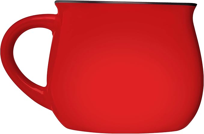 DISCOUNT PROMOS Glazed Campfire Coffee Mugs 12 oz. Set of 10, Bulk Pack - Perfect for Coffee, Tea, Espresso, Hot Cocoa, Other Beverages - Red