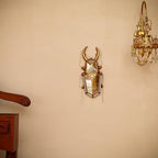 Decorative Bug Insects Beetle Mirrors - Gold Resin and Glass Wall Decor, Perfect for Victorian and European Themed Homes (Sheep Horn Beetle)