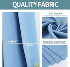 ChrisDowa Grommet Room Darkening Curtains for Bedroom and Living Room - 2 Panels Set Thermal Insulated Blackout Curtains (Sky Blue, 52W x 45L)