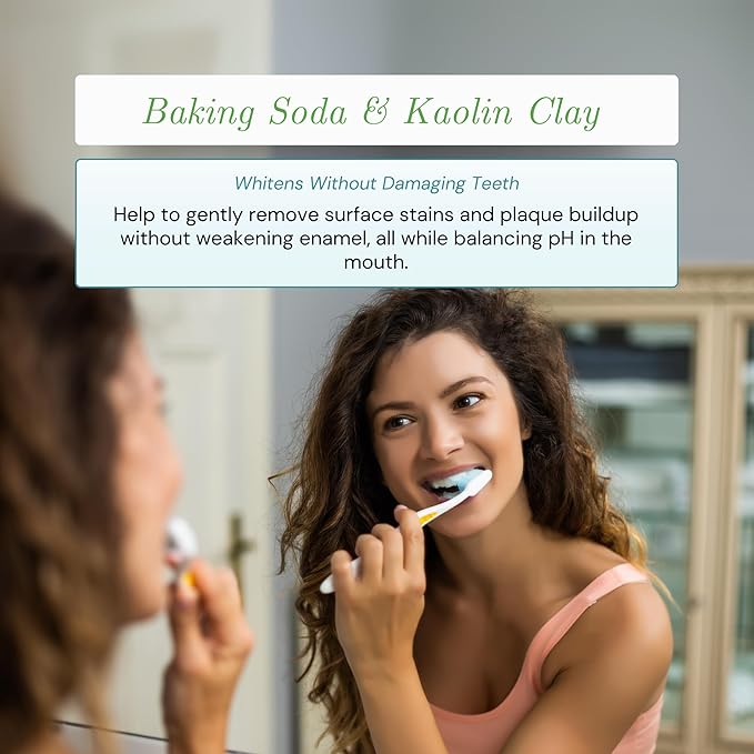 Shine Remineralizing Tooth Powder with Hydroxyapatite, Made in The USA, Fluoride Free Tooth Repair, Natural Teeth Whitening Powder, Teeth Polish & Stain Remover, Mint