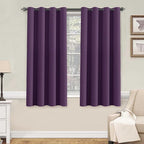 H.VERSAILTEX Window Treatment Blackout Thermal Insulated Room Darkening Solid Grommet Curtains/Drapes for Bedroom (Set of 2 Panels,52 by 63 Inch Long,Plum Purple)
