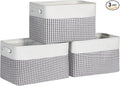 Kntiwiwo Foldable Storage Bins 15" x 10" x 9.5" Fabric Storage Basket Cube with Handles Large Linen Closet Organizer Bins for Organizing Shelf Home, Set of 3, Houndstooth