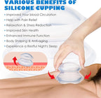 3pcs Cupping Therapy Set-Professional Silicone Cupping, Suitable for Facial Body Massage/Deep Myofascial Release/Pain Relief/Muscle Relaxation & More (Clear,3pcs)