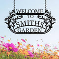 YTDESIGN Personalized Garden Sign, 42.0 x 12.0 inches, Stainless Steel, Decorative Outdoor Signage