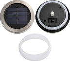 Cooo 6 Pack Solar Lantern Outdoor Waterproof Iridescent Crackle Glass with 215% Larger Solar Panel, Stainless Steel Lid – Rainbow Glass Hanging Light with Cool White LED for Garden Patio Table