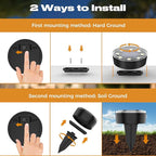 Mini Solar Ground Lights, 2 Pack Solar Lights Outdoor Waterproof, Upgraded LED Flat Landscape Lighting for Outside Pathway Garden Patio Yard Driveway,Cold White