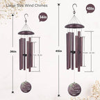ASTARIN 36" Large Deep Tone Personalized Sympathy Wind Chimes, Memorial Wind Chime for Loss of Mother Father Loved One, Bereavement Gifts Decor Outdoor Patio Garden Graveyard