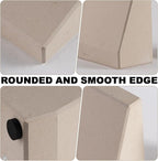 Book End, Natural Marble Bookend for Shelves, Non-Skid Bookends for Heavy Books, Heavy Duty Book Stopper for CDs and Oversized Books, Luxury Book Shelf Holder, Moleanos Beige