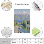 Color harmony mountain scenery blue sky lake wall painting suitable for living room natural scenery painting suitable for bedroom home decoration