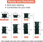 Vertical Planter 6 Tier Stackable Planters Garden Planters Strawberry Herb Flower and Vegetable Planter Indoor Outdoor Gardening Pots with Removable Wheels and Tools