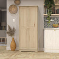 Pantry Cabinet Storage Cabinet with 2 Doors Solid Wood - Adjustable Shelves for Kitchen, Dining Room, or Utility Room Organization
