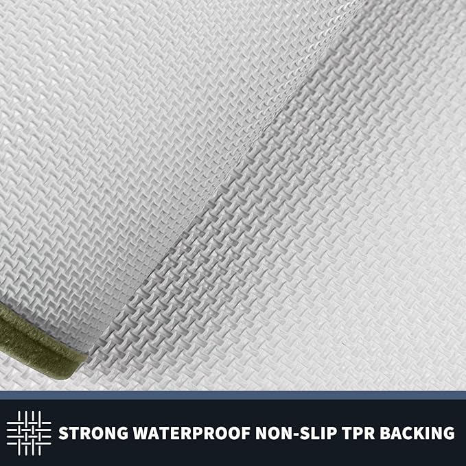 PURRUGS Dirt Trapping Door Mat 24" x 60", Non-Slip/Skid Machine Washable Entryway Rug, Shoes Scraper, Area Rug, Super Absorbent Welcome Mat for Muddy Wet Shoes and Paws, Budding Green & Sage Green