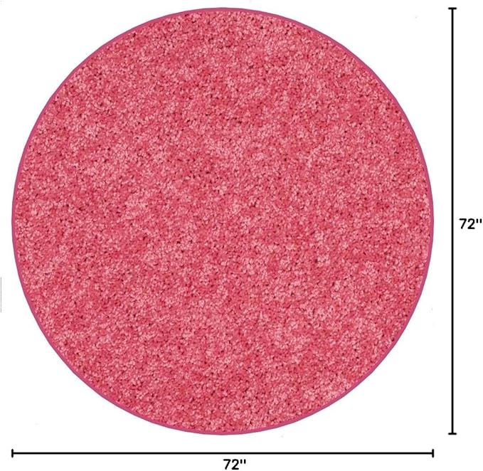 KOECKRITZ Soft and Colorful Kids Classroom Area Rugs (Passes Flammability Pill Test) Many Sizes and Bright Colors to Select from (6' Round, Glamour)