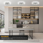 Buccleuch Modern Crystal Chandelier LED Flush Mount Pendant Lighting Mini Ceiling Light Fixture for Living Room Bedroom Hallway Staircase Bar Kitchen