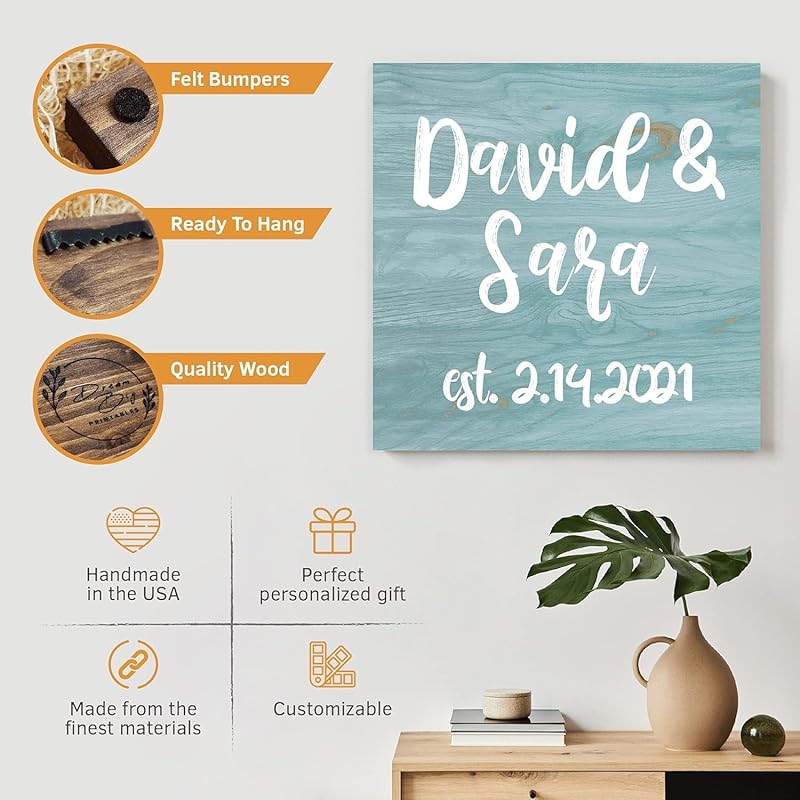 Custom Wood Signs Personalized | Farmhouse Decor | Personalized Signs | Personalized Rustic Wood Signs | Father's Day Gift | Custom Sign | Ready to Hang! (7.25x18 Inches)