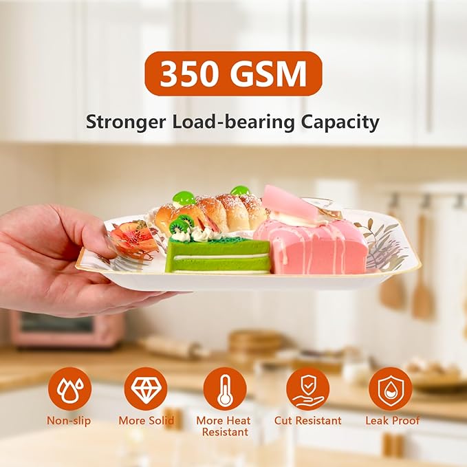 Grencian 200Pcs Fall Plates and Napkins Thanksgiving Plates Pumpkin Flower Wreath Plate Disposable Pumpkin Tableware Fall Party Supplies for Autumn Harvest Thanksgiving Party Decorations, Serves 50