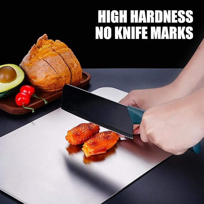 Titanium Cutting Board - 2025 New Upgrade 100% Pure Titanium Cutting Boards for Kitchen Double Sided Non Toxic Titanware Cutting Board,Hygiene Durable Dishwasher Safe Chopping Board (18"L x 12"W)