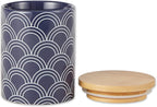 DII Kitchen Ceramics Collection, Canister Set, Mixed Print, Nautical Blue, 3 Piece