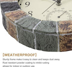 eYotto 10 Inch Small Indoor/Outdoor Waterproof Wall Clock with Thermometer Silent Non-Ticking Battery Operated Wall Clocks Weatherproof for Patio, Pool, Garden, Lanai, Fence, Porch, Deck, Bathroom