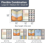 DIMJ Drawer Organizer Clothes 24 Pack - Foldable Baby Organizers and Storage & Dresser Organizer for Bedroom, Closet - Nursery Organization Dresser Dividers for underwear, Sock,Bra, Belt, Tie, Gray